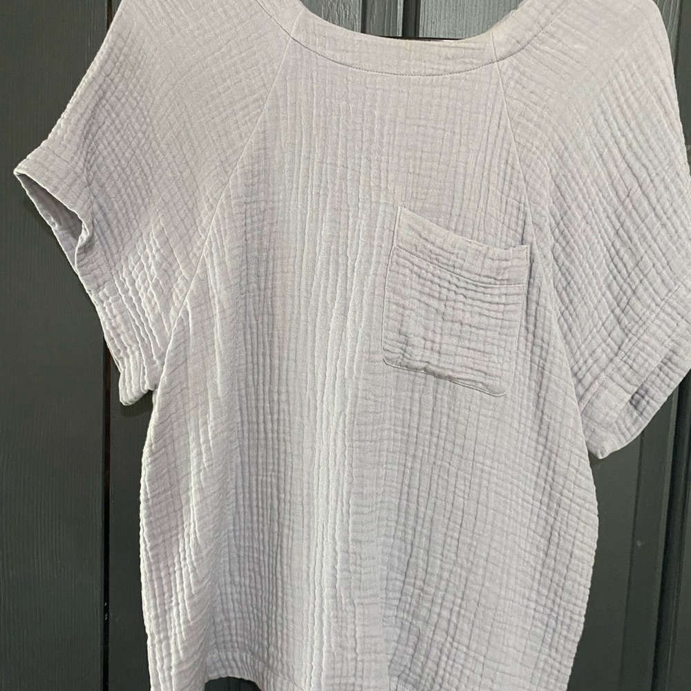 Madewell White Boxy Short Sleeve T-Shirt